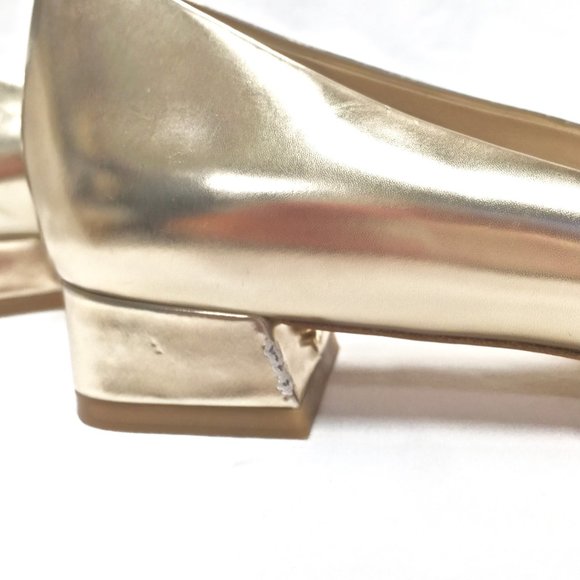 NEW TORY BURCH Gold Logo T Patent Leather Loafers - Picture 7 of 11